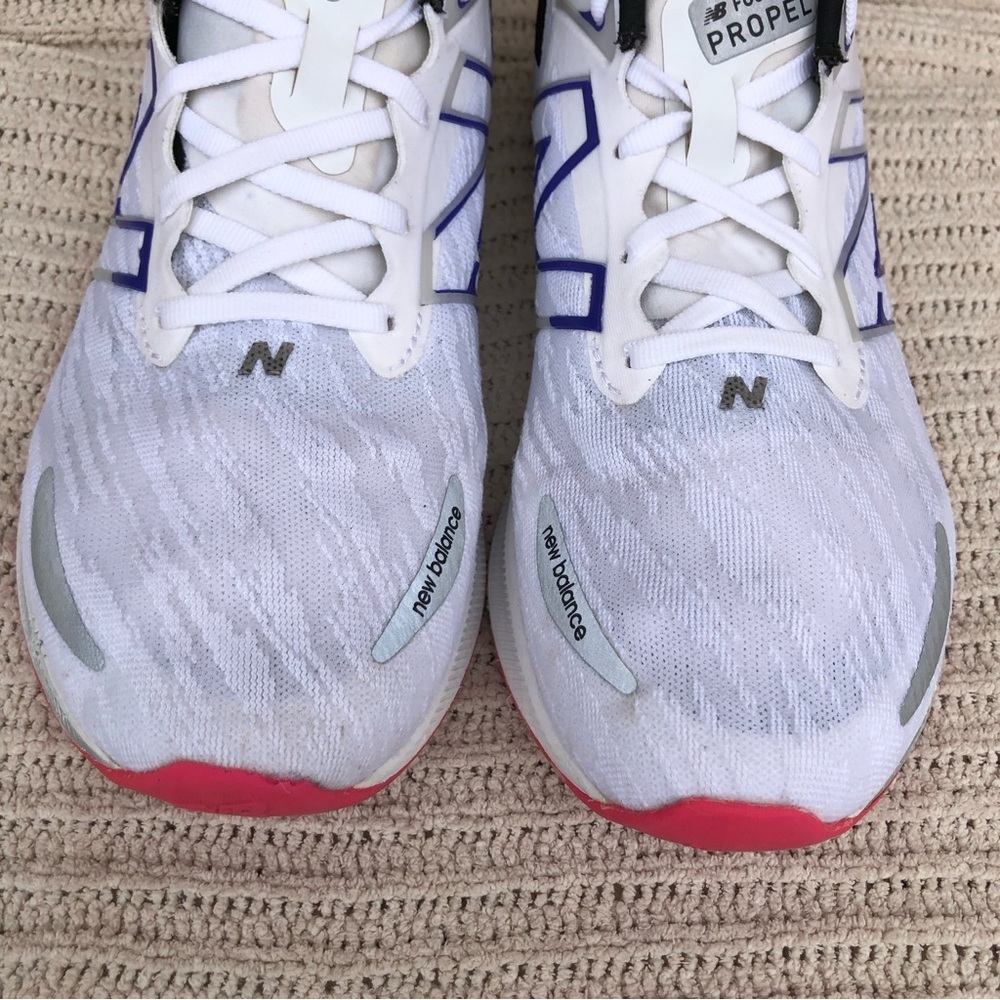 New Balance NB WFCPRLM3 Fuelcell Propel 3 White/Pink/Violet Running Shoes 10B - Picture 3 of 15
